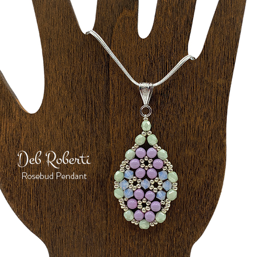 Rosebud Pendant, design by Deb Roberti
